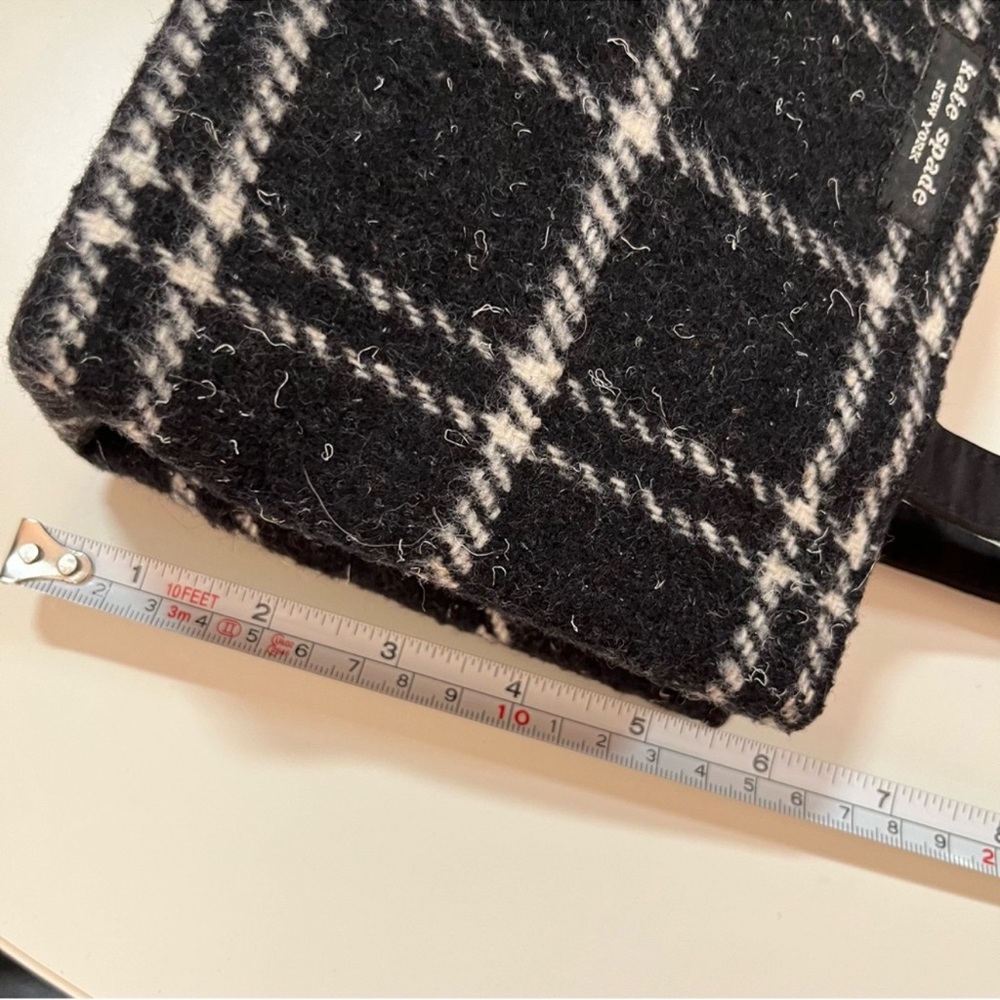 SOLD LIVE! Vintage Y2K Kate Spade Black Plaid HandBag - Picture 14 of 15